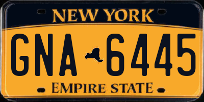 NY license plate GNA6445