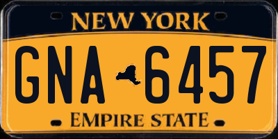NY license plate GNA6457
