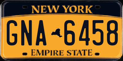 NY license plate GNA6458