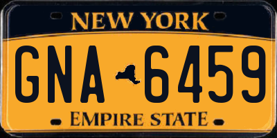 NY license plate GNA6459