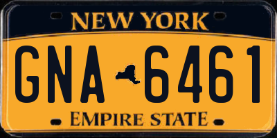 NY license plate GNA6461