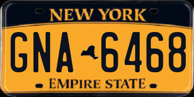 NY license plate GNA6468