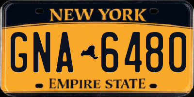 NY license plate GNA6480