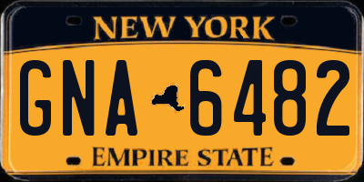 NY license plate GNA6482