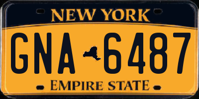 NY license plate GNA6487