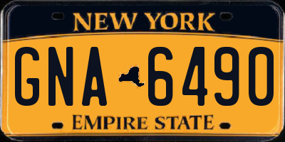 NY license plate GNA6490