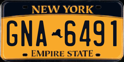 NY license plate GNA6491