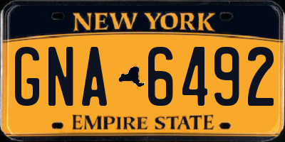 NY license plate GNA6492