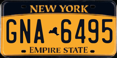 NY license plate GNA6495