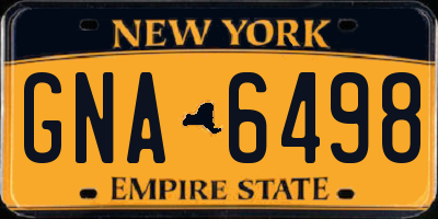 NY license plate GNA6498