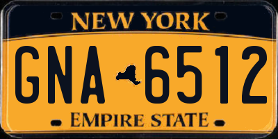 NY license plate GNA6512