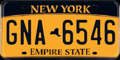 NY license plate GNA6546