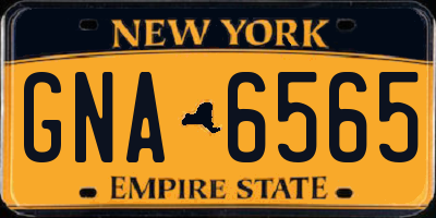 NY license plate GNA6565