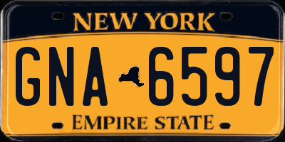 NY license plate GNA6597
