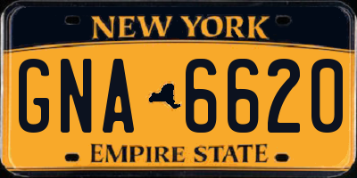 NY license plate GNA6620