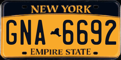 NY license plate GNA6692