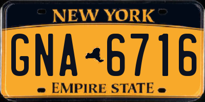 NY license plate GNA6716