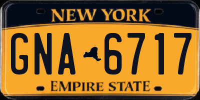 NY license plate GNA6717