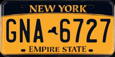 NY license plate GNA6727