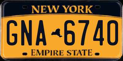 NY license plate GNA6740