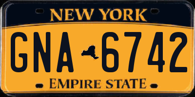 NY license plate GNA6742