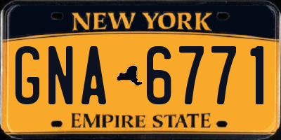NY license plate GNA6771
