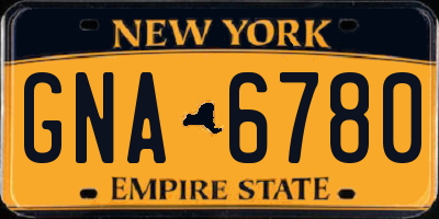 NY license plate GNA6780