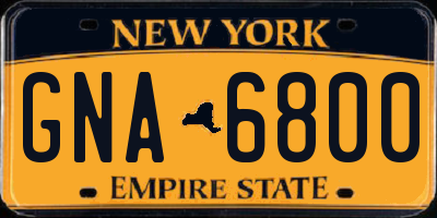 NY license plate GNA6800