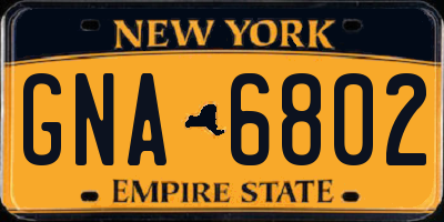 NY license plate GNA6802