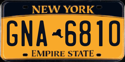 NY license plate GNA6810