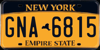 NY license plate GNA6815