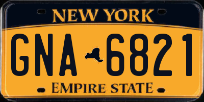 NY license plate GNA6821