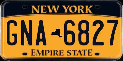 NY license plate GNA6827