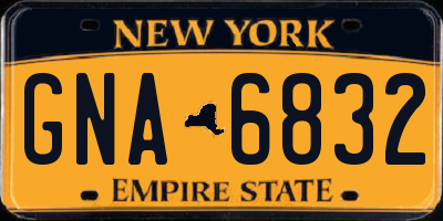 NY license plate GNA6832