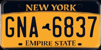 NY license plate GNA6837