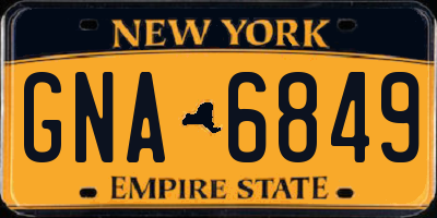 NY license plate GNA6849
