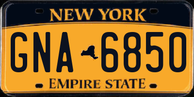 NY license plate GNA6850