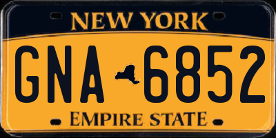 NY license plate GNA6852
