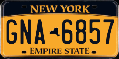 NY license plate GNA6857