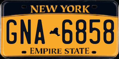 NY license plate GNA6858