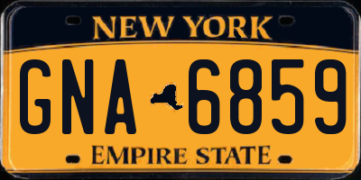 NY license plate GNA6859