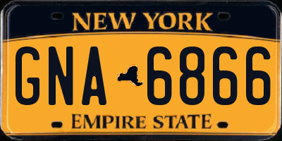 NY license plate GNA6866