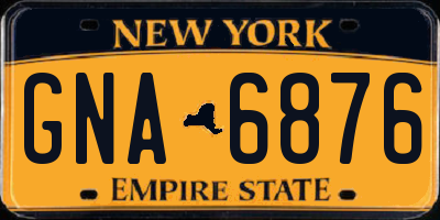 NY license plate GNA6876