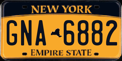 NY license plate GNA6882