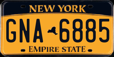 NY license plate GNA6885