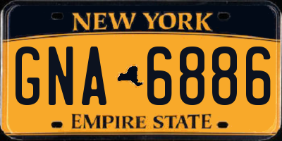 NY license plate GNA6886