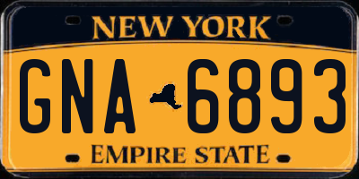 NY license plate GNA6893