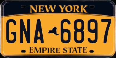 NY license plate GNA6897