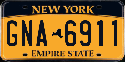 NY license plate GNA6911
