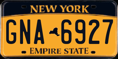 NY license plate GNA6927